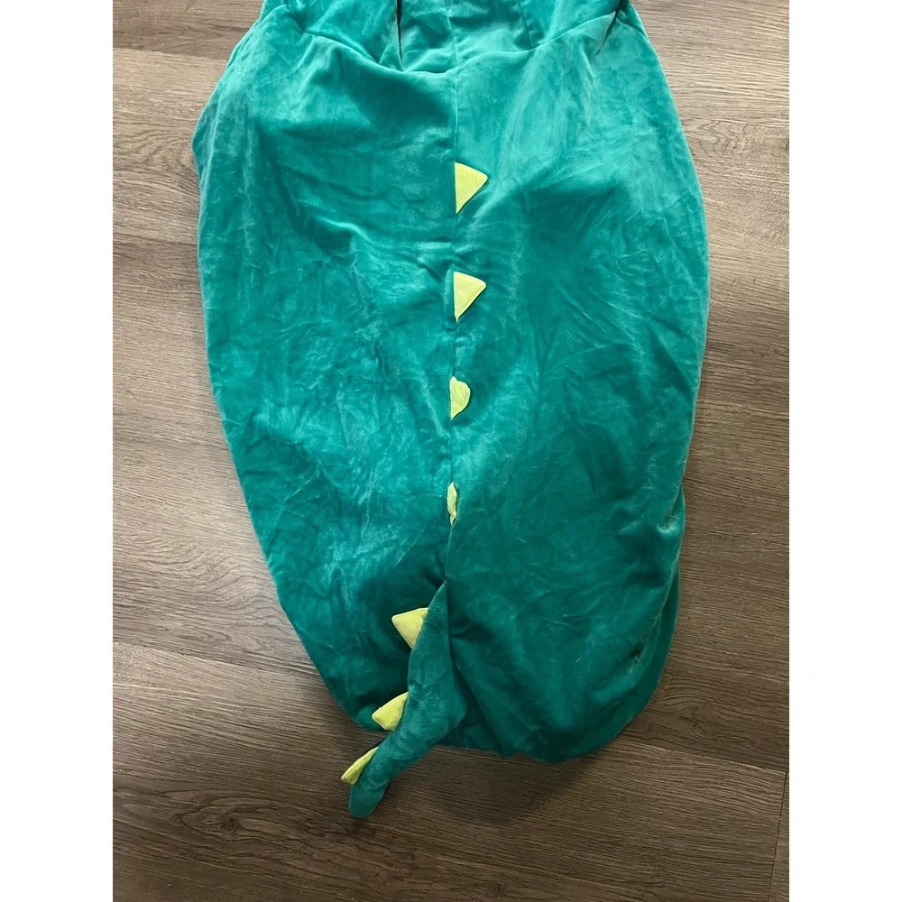 Green Dinosaur Pet Costume with Spikes and Tail Halloween Outfit Medium to Large